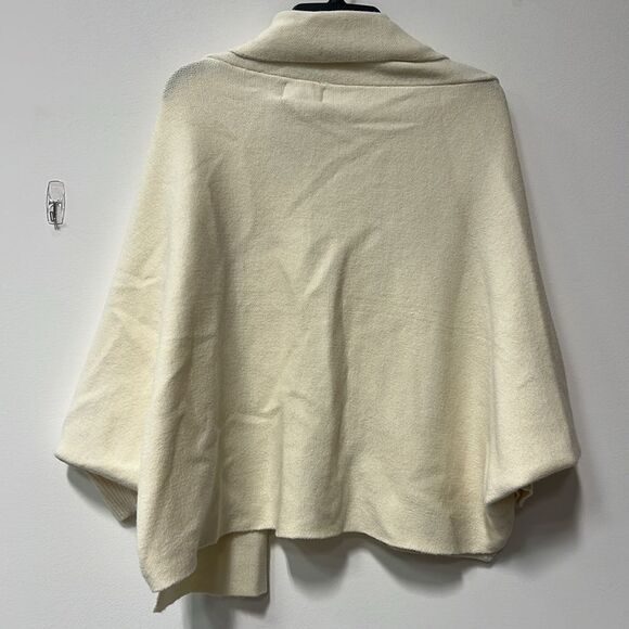 Free People Everyday Cocoon Poncho Cream Size All - Picture 3 of 6